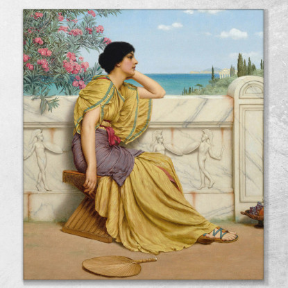 Orari Di Svago  John William Godward jwg47 quadro stampato su tela