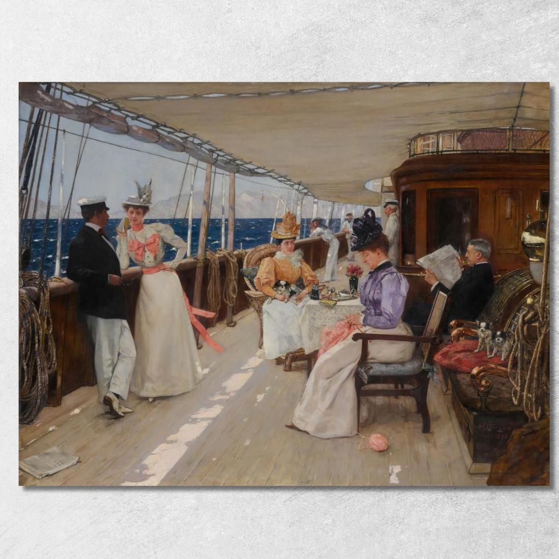 Yachting Nell’Arcipelago Henri Gervex hgr38 quadro stampato su tela Yachting Nell’Arcipelago Henri Gervex hgr38 quadro stampato su tela