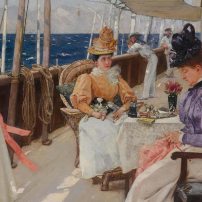 Yachting Nell’Arcipelago Henri Gervex hgr38 quadro stampato su tela