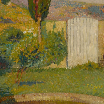 Bacino Ovest Del Parco Di Marquayrol Con Vista Sullo Studio Di Henri Martin Henri Martin hmt6 quadro stampato su tela