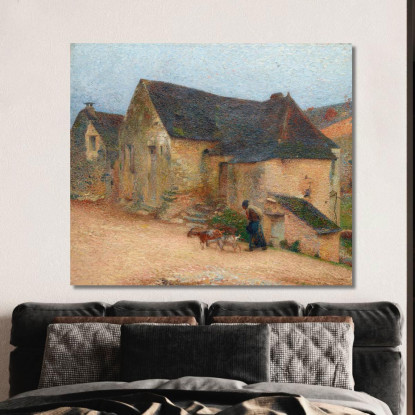 Capraia Davanti A Una Vecchia Casa A Labastide Henri Martin hmt16 quadro stampato su tela