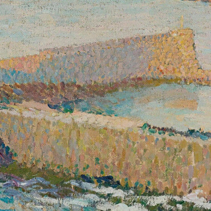 Collioure La Cappella Sulla Diga Henri Martin hmt18 quadro stampato su tela