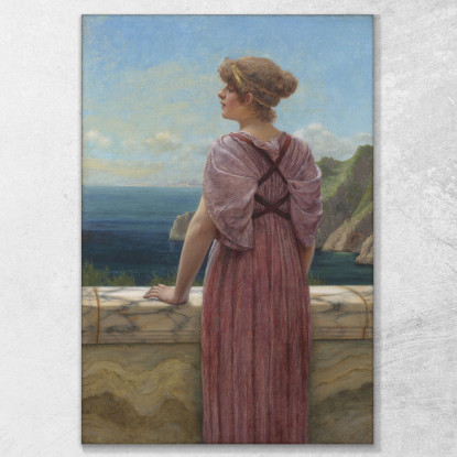 Ricordi Uno Studio John William Godward jwg51 quadro stampato su tela