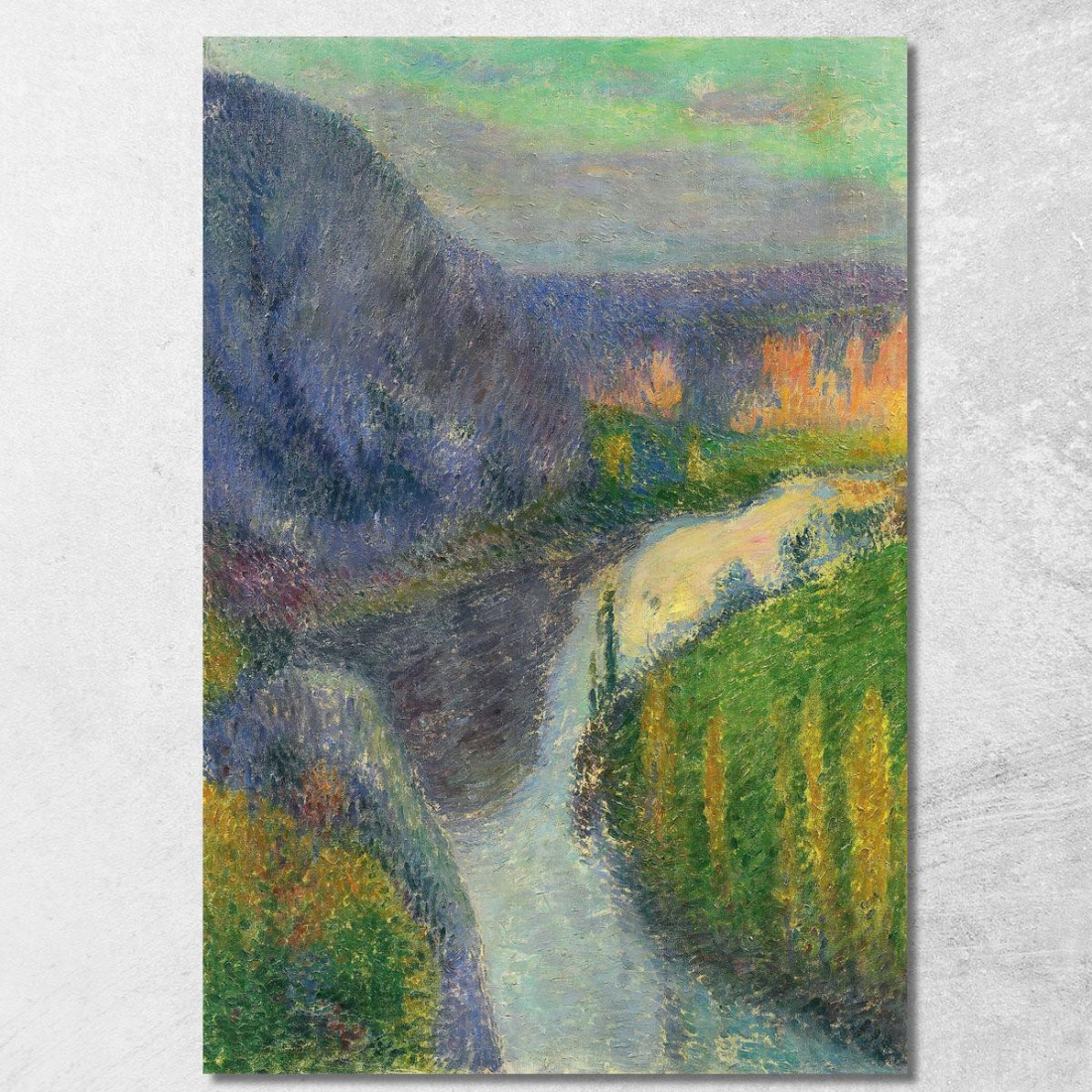 La Valle Del Lot Vicino A Saint-Cirq-Lapopie Henri Martin hmt39 quadro stampato su tela La Valle Del Lot Vicino A Saint-Cirq-Lapopie Henri Martin hmt39 quadro stampato su tela