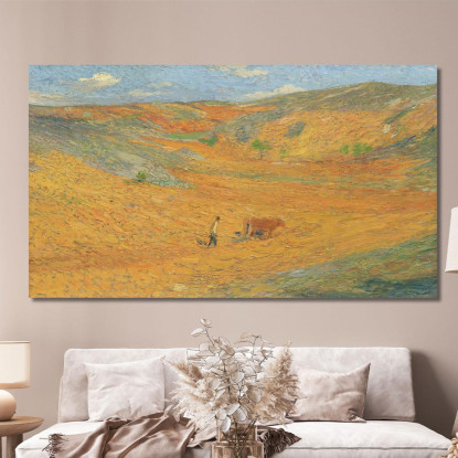 Contadino In Fondo A Una Valle Henri Martin hmt46 quadro stampato su tela