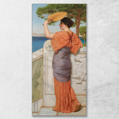 Sul Balcone John William Godward jwg55 quadro stampato su tela