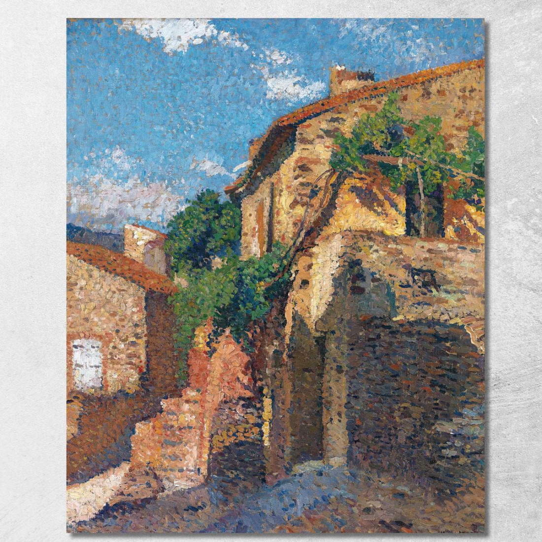 Case A Collioure Henri Martin hmt66 quadro stampato su tela Case A Collioure Henri Martin hmt66 quadro stampato su tela