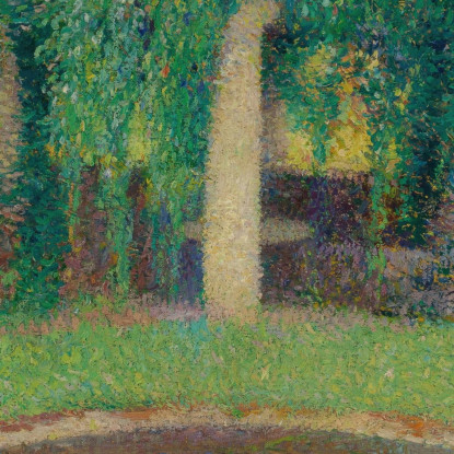 Piccolo Bacino Vicino Al Pergolato Sud Di Marquayrol - Giardino Dell'Artista Henri Martin hmt69 quadro stampato su tela