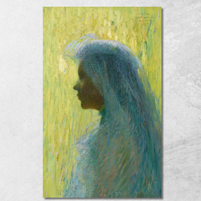 Profilo Con Velo Henri Martin hmt72 quadro stampato su tela