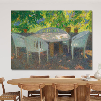 Sotto Il Grande Ippocastano Di Marquayrol Henri Martin hmt77 quadro stampato su tela