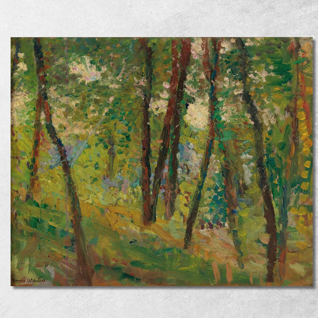 Bosco Fitto Henri Martin hmt78 quadro stampato su tela Bosco Fitto Henri Martin hmt78 quadro stampato su tela