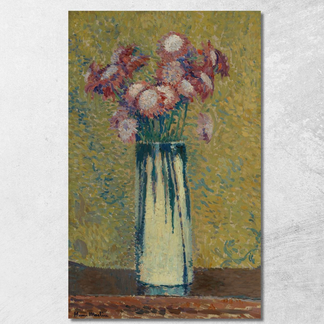 Vaso Di Fiori Henri Martin hmt84 quadro stampato su tela Vaso Di Fiori Henri Martin hmt84 quadro stampato su tela