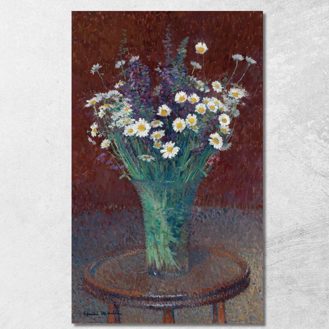 Vaso Di Margherite Henri Martin hmt85 quadro stampato su tela Vaso Di Margherite Henri Martin hmt85 quadro stampato su tela
