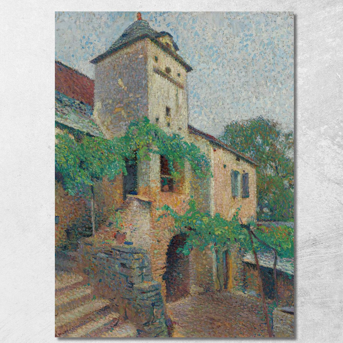 Veduta Di Una Fattoria Con Un Colombario Henri Martin hmt87 quadro stampato su tela Veduta Di Una Fattoria Con Un Colombario Henri Martin hmt87 quadro stampato su tela