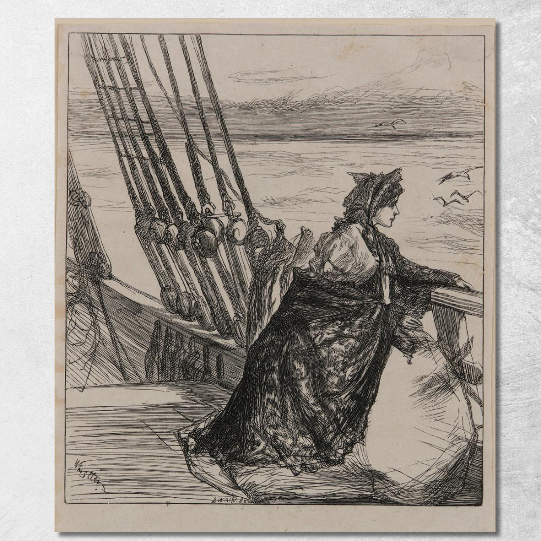 Un'Illustrazione Per La Figlia Del Maggiore James Abbott McNeill Whistler jam6 quadro stampato su tela Un'Illustrazione Per La Figlia Del Maggiore James Abbott McNeill Whistler jam6 quadro stampato su tela