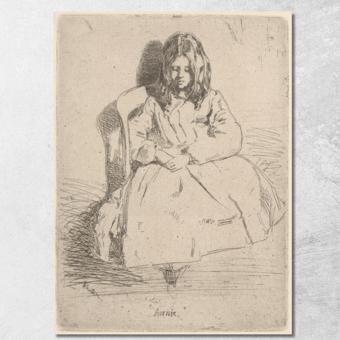 Annie Seduta James Abbott McNeill Whistler jam11 quadro stampato su tela Annie Seduta James Abbott McNeill Whistler jam11 quadro stampato su tela