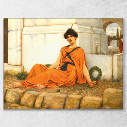 Riposa La Ragazza Dei Fiori John William Godward jwg61 quadro stampato su tela