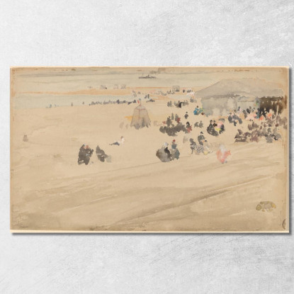 Scena Di Spiaggia James Abbott McNeill Whistler jam21 quadro stampato su tela