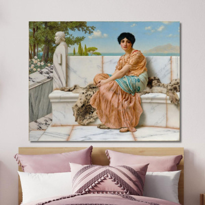 Fantasticheria John William Godward jwg62 quadro stampato su tela