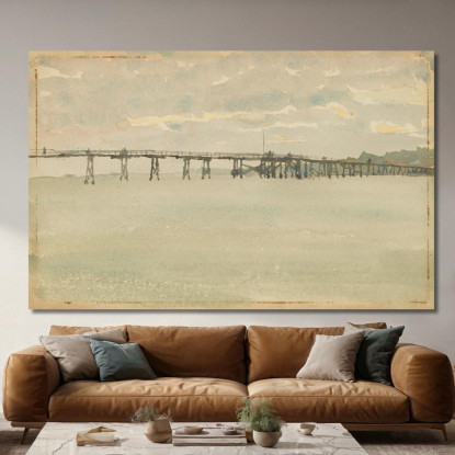 Grigio E Argento - Molo Di Southend James Abbott McNeill Whistler jam43 quadro stampato su tela