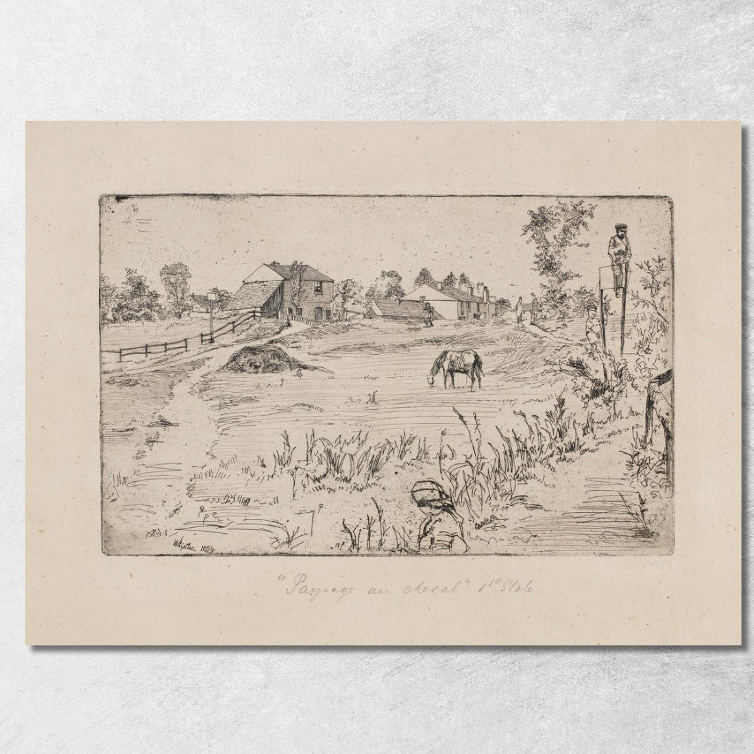 Paesaggio Con Cavalli James Abbott McNeill Whistler jam54 quadro stampato su tela Paesaggio Con Cavalli James Abbott McNeill Whistler jam54 quadro stampato su tela