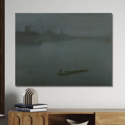 Notturno In Blu E Argento James Abbott McNeill Whistler jam67 quadro stampato su tela