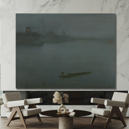 Notturno In Blu E Argento James Abbott McNeill Whistler jam67 quadro stampato su tela