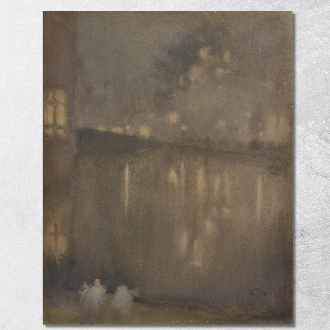 Notturno Grigio E Oro Canale D'Olanda James Abbott McNeill Whistler jam75 quadro stampato su tela Notturno Grigio E Oro Canale D'Olanda James Abbott McNeill Whistler jam75 quadro stampato su tela