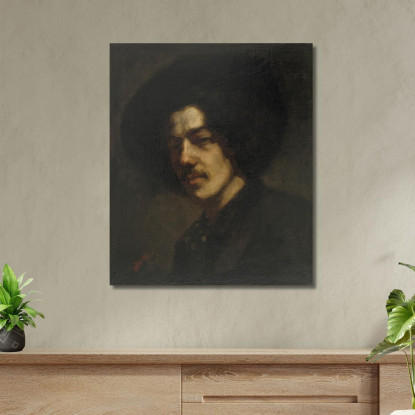 Ritratto Di Whistler Con Un Cappello James Abbott McNeill Whistler jam86 quadro stampato su tela