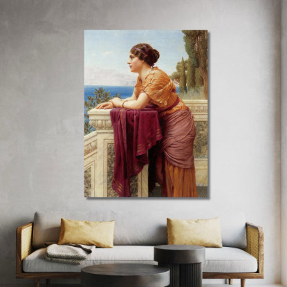 Il Belvedere John William Godward jwg71 quadro stampato su tela