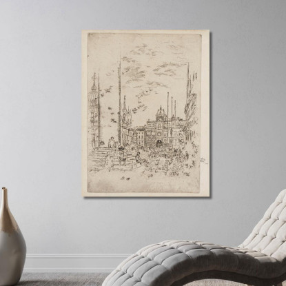La Piazzetta James Abbott McNeill Whistler jam130 quadro stampato su tela