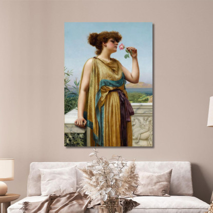 La Rosa Profumata John William Godward jwg76 quadro stampato su tela