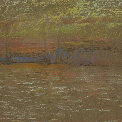 La Riva Al Tramonto Rosso E Oro James Abbott McNeill Whistler jam134 quadro stampato su tela
