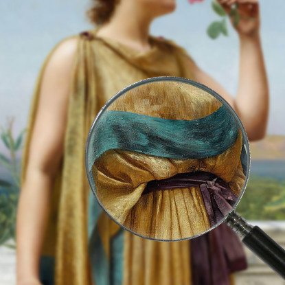 La Rosa Profumata John William Godward jwg76 quadro stampato su tela