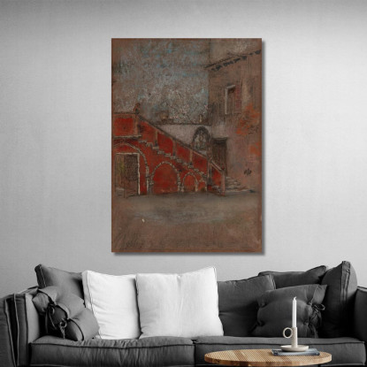 La Scala Nota In Rosso James Abbott McNeill Whistler jam137 quadro stampato su tela