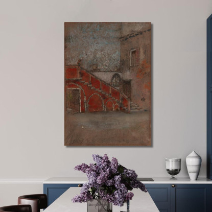La Scala Nota In Rosso James Abbott McNeill Whistler jam137 quadro stampato su tela