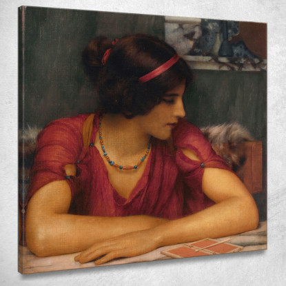 La Lettera A Fanciulla Classica John William Godward jwg77 quadro stampato su tela