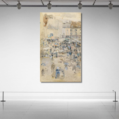 Variazioni In Violetto E Grigio: Piazza Del Mercato A Dieppe James Abbott McNeill Whistler jam147 quadro stampato su tela