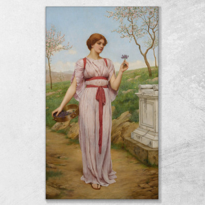 Il Posy John William Godward jwg79 quadro stampato su tela