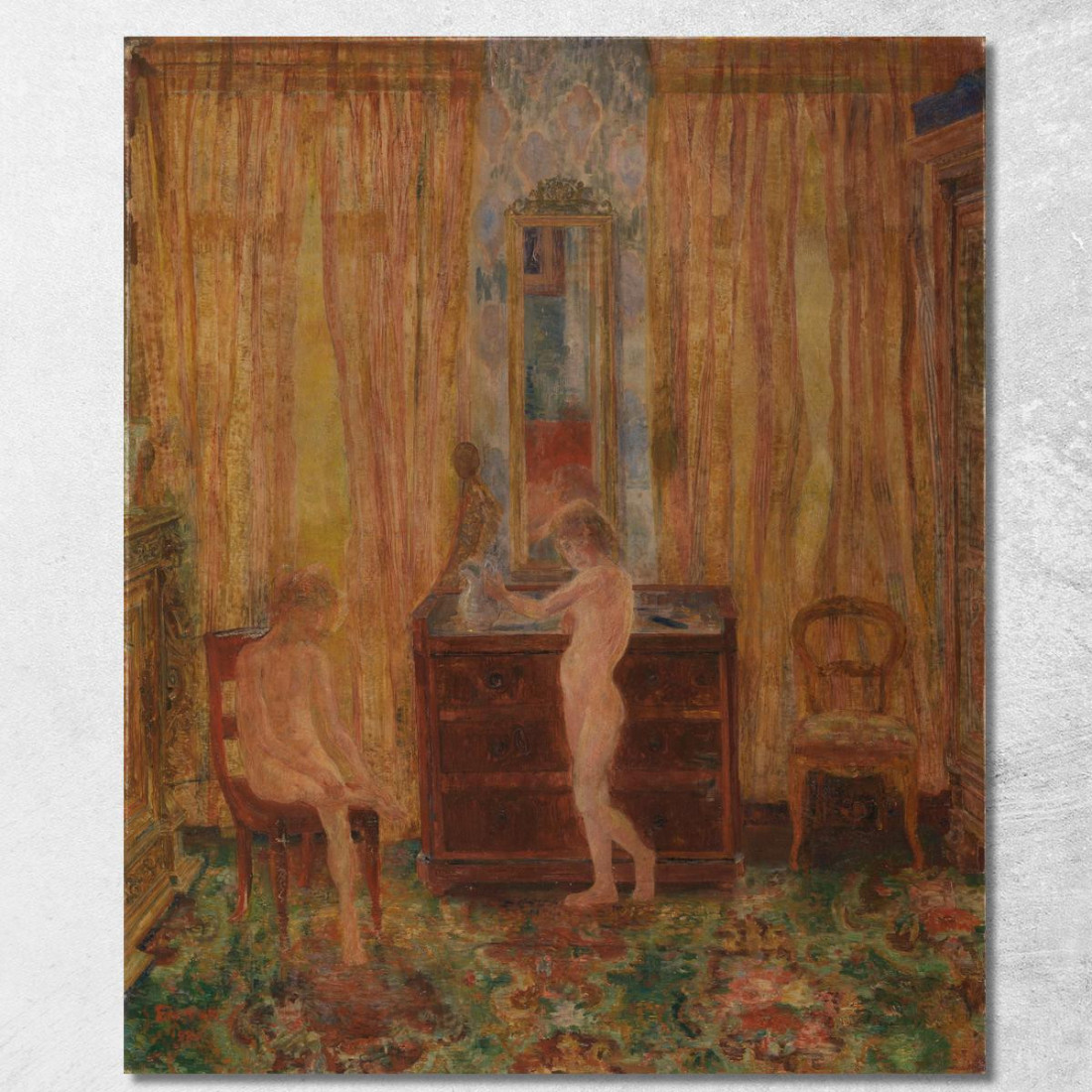 Bambini Alla Loro Toilette Mattutina James Ensor jen10 quadro stampato su tela