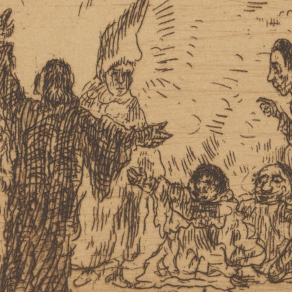 Cristo Tra I Mendicanti James Ensor jen12 quadro stampato su tela