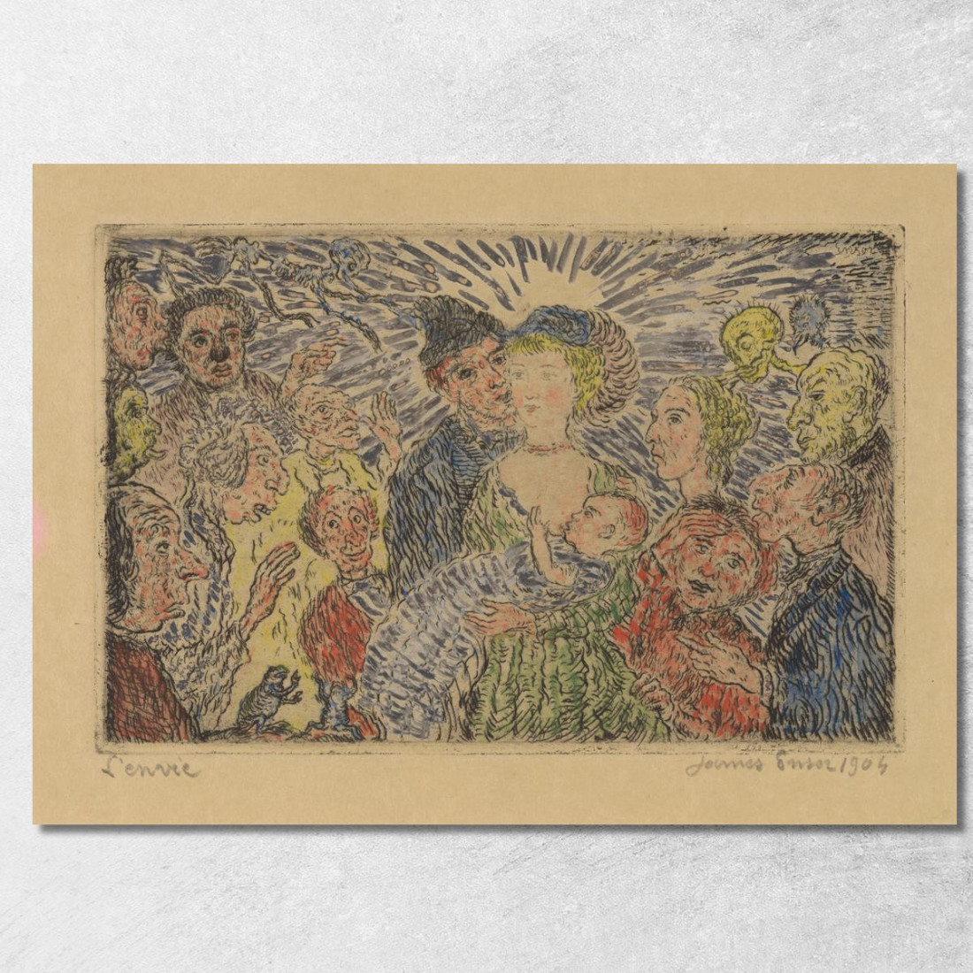 L'Invidia 2 James Ensor jen14 quadro stampato su tela L'Invidia 2 James Ensor jen14 quadro stampato su tela