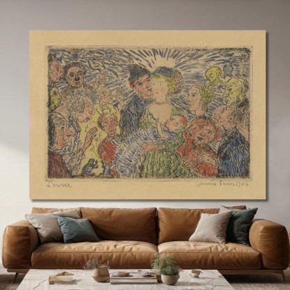 L'Invidia 2 James Ensor jen14 quadro stampato su tela