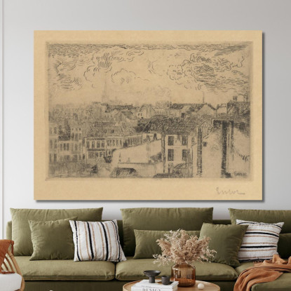 I Tetti Di Ostenda James Ensor jen17 quadro stampato su tela