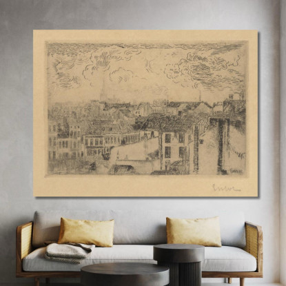 I Tetti Di Ostenda James Ensor jen17 quadro stampato su tela