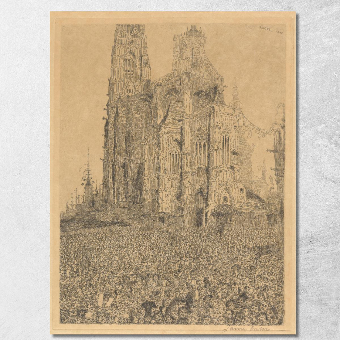 La Cattedrale James Ensor jen27 quadro stampato su tela