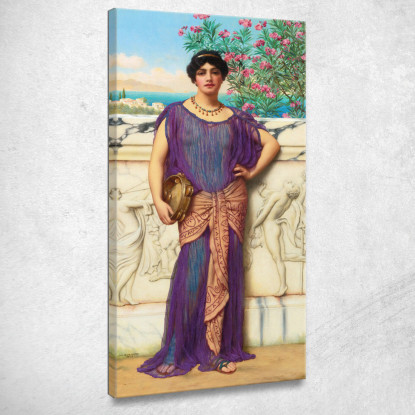 La Ragazza Del Tamburello John William Godward jwg83 quadro stampato su tela