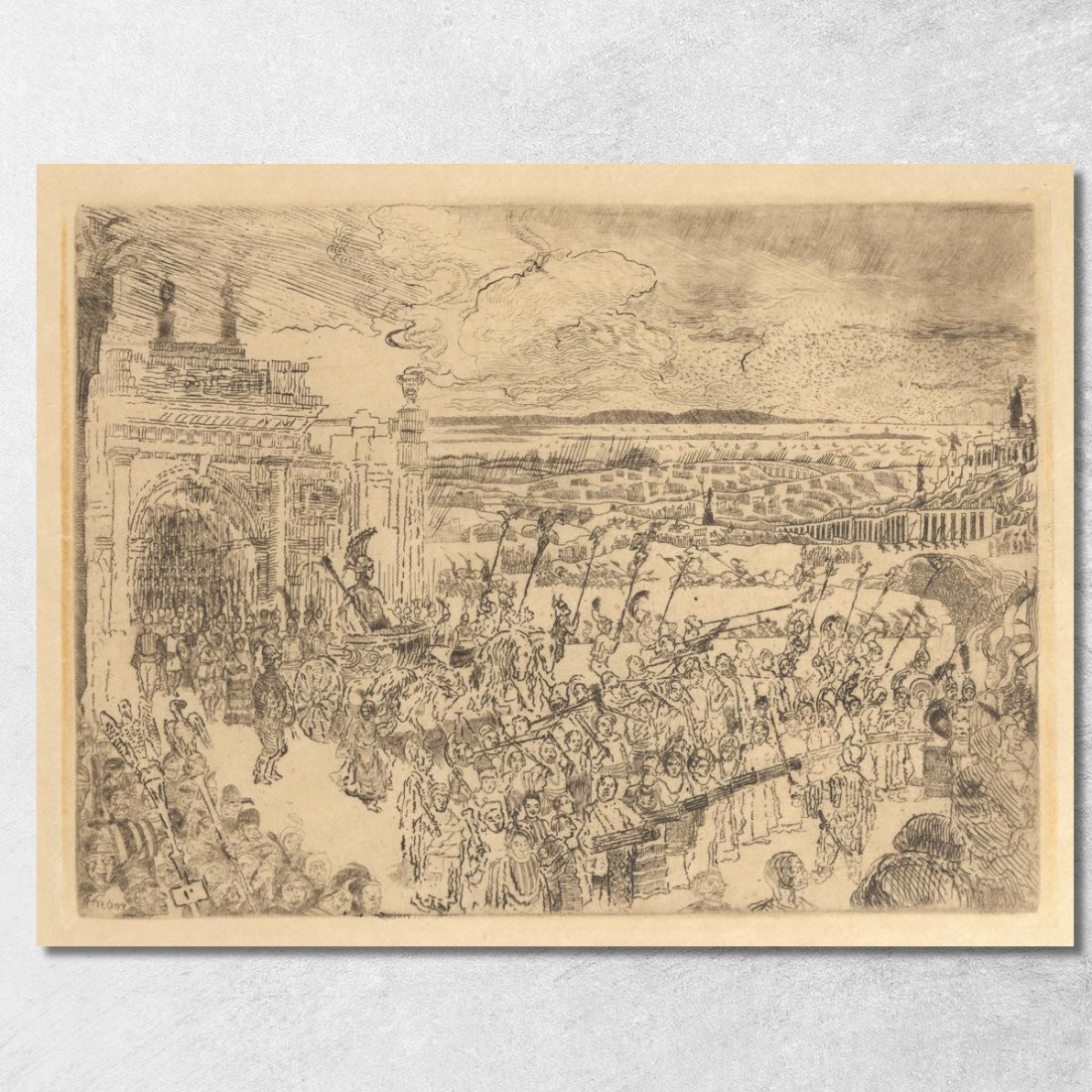 Il Trionfo Romano James Ensor jen36 quadro stampato su tela Il Trionfo Romano James Ensor jen36 quadro stampato su tela
