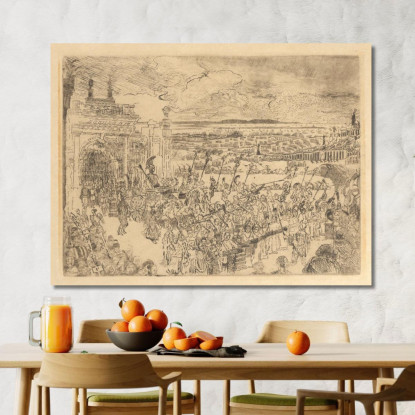 Il Trionfo Romano James Ensor jen36 quadro stampato su tela