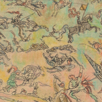 La Battaglia Degli Speroni D'Oro James Ensor jen37 quadro stampato su tela